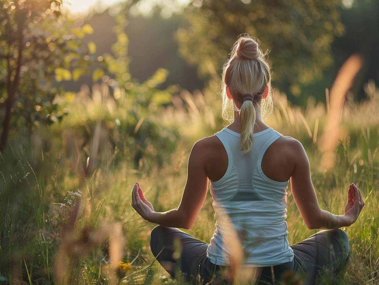 Група людей різного віку практикує йогу